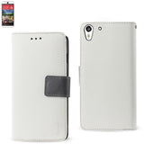 REIKO HTC DESIRE EYE 3-IN-1 WALLET CASE IN WHITE