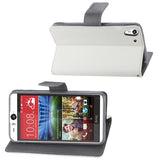 REIKO HTC DESIRE EYE 3-IN-1 WALLET CASE IN WHITE