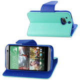 REIKO HTC ONE M8 3-IN-1 WALLET CASE IN GREEN