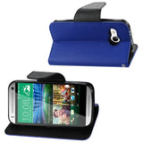 REIKO HTC ONE MINI 2 3-IN-1 WALLET CASE IN NAVY