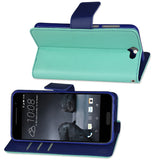 REIKO HTC ONE A9 3-IN-1 WALLET CASE IN GREEN