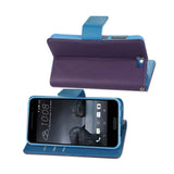 REIKO HTC ONE A9 3-IN-1 WALLET CASE IN PURPLE