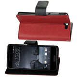 REIKO HTC ONE A9 3-IN-1 WALLET CASE IN RED