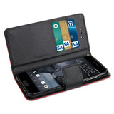 REIKO HTC ONE A9 3-IN-1 WALLET CASE IN RED