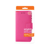 REIKO IPHONE 7 PLUS WALLET CASE WITH INNER ZEBRA PRINT IN HOT PINK