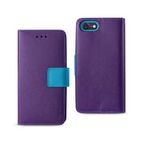 REIKO IPHONE 7 3-IN-1 WALLET CASE IN PURPLE