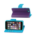 REIKO IPHONE 7 3-IN-1 WALLET CASE IN PURPLE