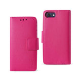 REIKO IPHONE 7 WALLET CASE WITH INNER ZEBRA PRINT IN HOT PINK