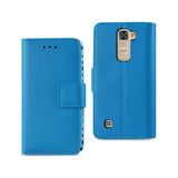 REIKO LG ESCAPE 3 WALLET CASE WITH INNER ZEBRA PRINT IN BLUE