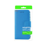 REIKO LG ESCAPE 3 WALLET CASE WITH INNER ZEBRA PRINT IN BLUE