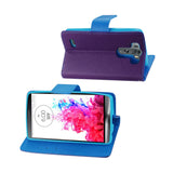 REIKO LG G3 MINI 3-IN-1 WALLET CASE IN PURPLE
