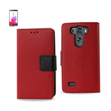 REIKO LG G3 MINI 3-IN-1 WALLET CASE IN RED