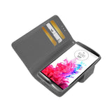 REIKO LG G3 MINI 3-IN-1 WALLET CASE IN WHITE