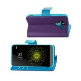 REIKO LG G5 3-IN-1 WALLET CASE IN PURPLE