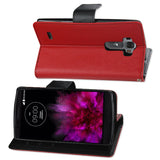 REIKO LG G FLEX 2 3-IN-1 WALLET CASE IN RED