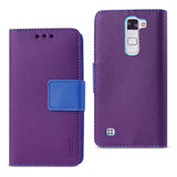 REIKO LG K7 3-IN-1 WALLET CASE IN PURPLE