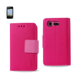 REIKO LG OPTIMUS FUEL 3-IN-1 WALLET CASE IN HOT PINK