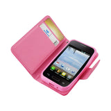 REIKO LG OPTIMUS FUEL 3-IN-1 WALLET CASE IN HOT PINK