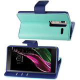 REIKO LG LS675 3-IN-1 WALLET CASE IN GREEN