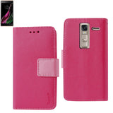 REIKO LG LS675 3-IN-1 WALLET CASE IN HOT PINK