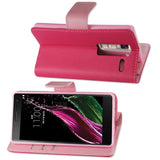 REIKO LG LS675 3-IN-1 WALLET CASE IN HOT PINK
