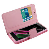 REIKO LG LS675 3-IN-1 WALLET CASE IN HOT PINK