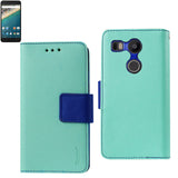 REIKO LG NEXUS 5X 3-IN-1 WALLET CASE IN GREEN