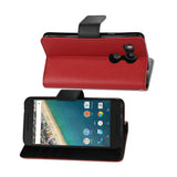 REIKO LG NEXUS 5X 3-IN-1 WALLET CASE IN RED