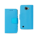 REIKO LG SPREE WALLET CASE WITH INNER ZEBRA PRINT IN BLUE