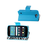 REIKO LG SPREE WALLET CASE WITH INNER ZEBRA PRINT IN BLUE