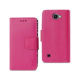 REIKO LG SPREE WALLET CASE WITH INNER ZEBRA PRINT IN HOT PINK