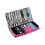 REIKO LG SPREE WALLET CASE WITH INNER ZEBRA PRINT IN HOT PINK