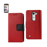 REIKO LG G STYLUS 3-IN-1 WALLET CASE IN RED