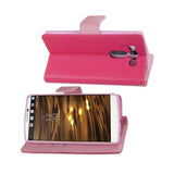 REIKO LG V10 3-IN-1 WALLET CASE IN HOT PINK