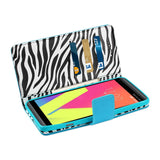 REIKO LG V20 5.7 INCHES WALLET CASE WITH INNER ZEBRA PRINT IN HOT PINK