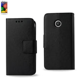 REIKO MOTOROLA MOTO E 3-IN-1 WALLET CASE IN BLACK