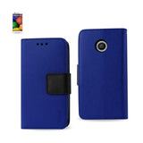 REIKO MOTOROLA MOTO E 3-IN-1 WALLET CASE IN NAVY