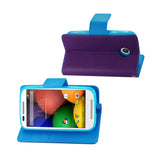REIKO MOTOROLA MOTO E 3-IN-1 WALLET CASE IN PURPLE