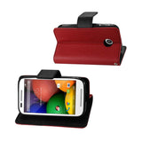 REIKO MOTOROLA MOTO E 3-IN-1 WALLET CASE IN RED