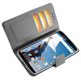 REIKO MOTOROLA NEXUS 6 3-IN-1 WALLET CASE IN WHITE