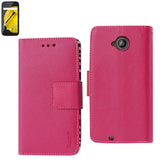 REIKO MOTOROLA MOTO E (2015) 3-IN-1 INTERIOR ZEBRA PATTERN WALLET CASE IN HOT PINK
