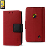 REIKO NOKIA LUMIA 520 3-IN-1 WALLET CASE IN RED