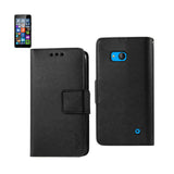 REIKO NOKIA LUMIA 640 3-IN-1 WALLET CASE IN BLACK