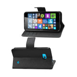 REIKO NOKIA LUMIA 640 3-IN-1 WALLET CASE IN BLACK