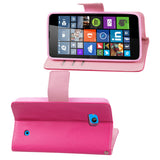 REIKO NOKIA LUMIA 640 3-IN-1 WALLET CASE IN HOT PINK