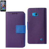 REIKO NOKIA LUMIA 640 3-IN-1 WALLET CASE IN PURPLE
