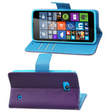 REIKO NOKIA LUMIA 640 3-IN-1 WALLET CASE IN PURPLE