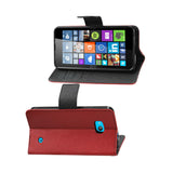 REIKO NOKIA LUMIA 640 3-IN-1 WALLET CASE IN RED