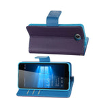 REIKO MICROSOFT LUMIA 650 3-IN-1 WALLET CASE IN PURPLE