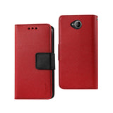 REIKO MICROSOFT LUMIA 650 3-IN-1 WALLET CASE IN RED